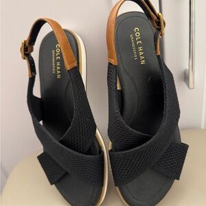Cole Haan Black and Brown Women's Sandals
